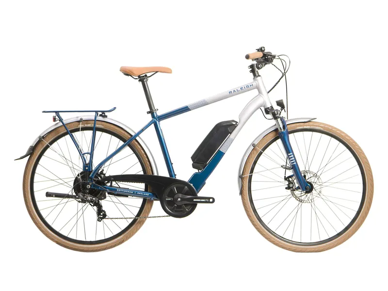 2022 Raleigh Array - Electric Hybrid Bike - Silver / Blue